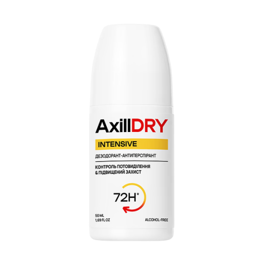 Кульковий дезодорант-антиперспірант AxillDRY Intensive до 72 годин 50мл
