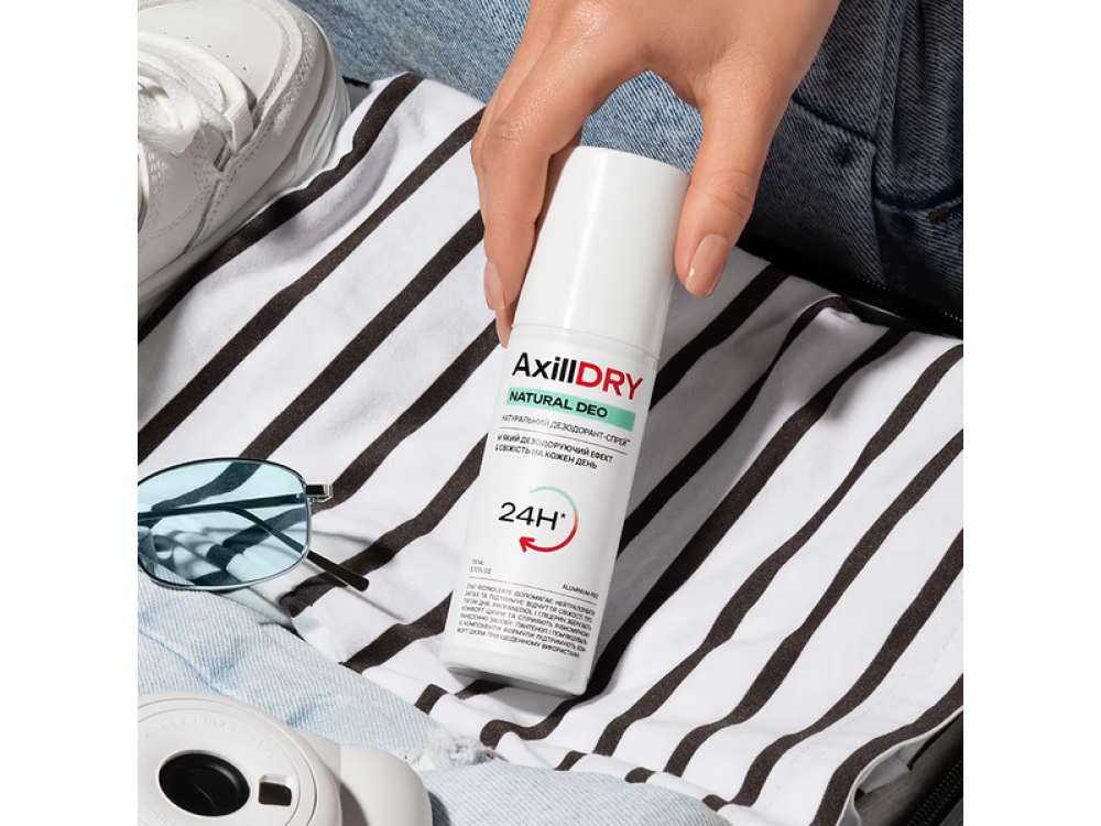 Натуральний дезодорант-спрей AxillDRY Natural Deo до 24 годин 110мл