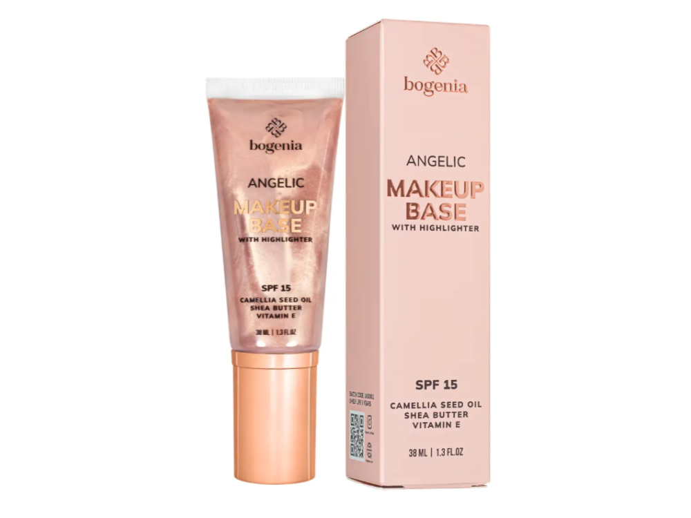 База під макіяж з хайлайтером Bogenia BG612 ANGELIC Makeup Base with Highlighter 001, 38 мл