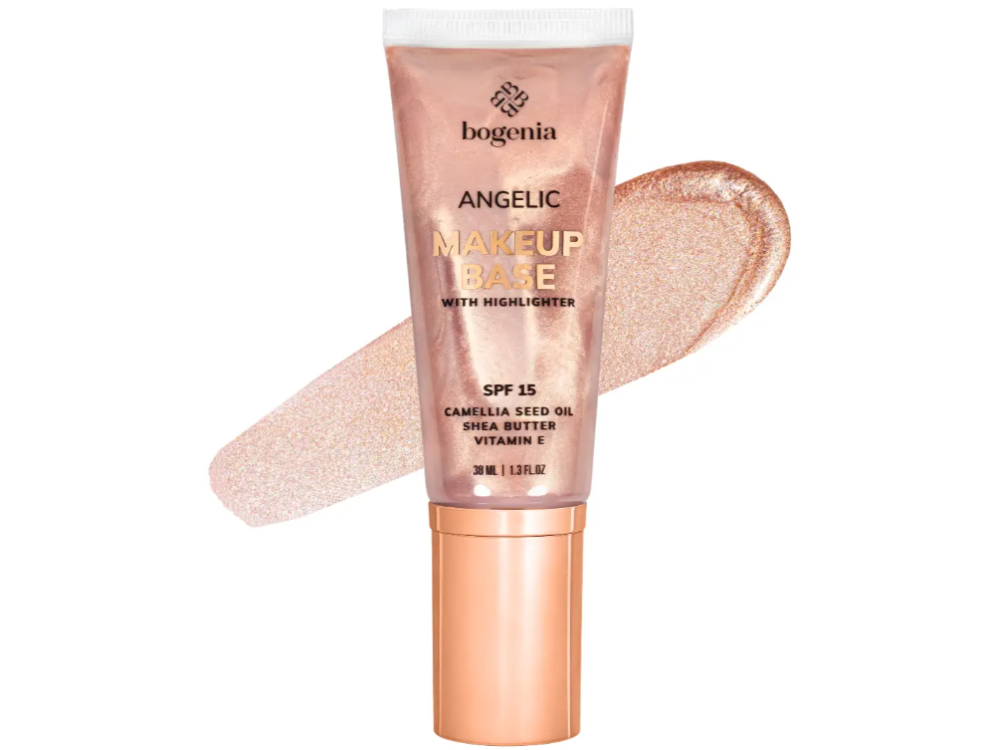 База під макіяж з хайлайтером Bogenia BG612 ANGELIC Makeup Base with Highlighter 001, 38 мл