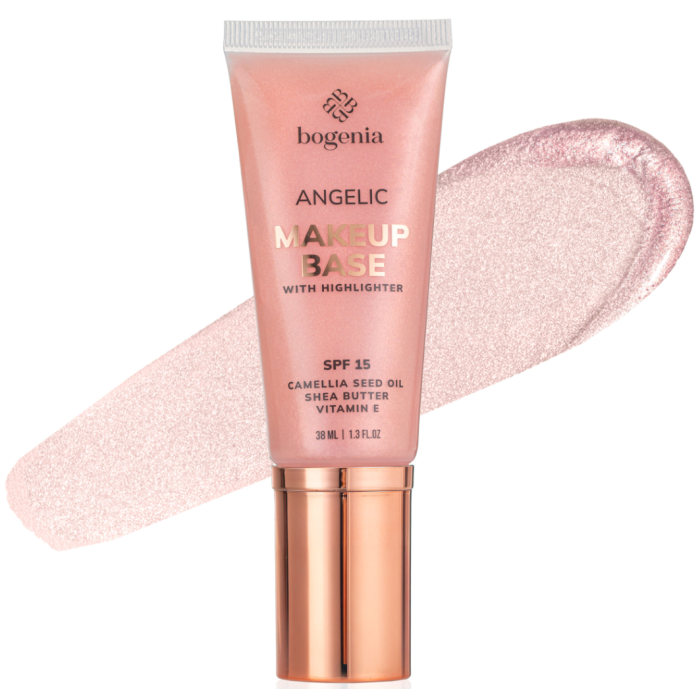 База під макіяж з хайлайтером Bogenia BG612 ANGELIC Makeup Base with Highlighter 002, 38 мл