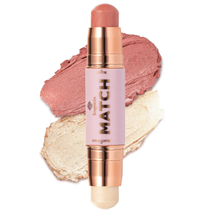 Xайлайтер та румʼяна Bogenia BG637 Match Stick Highlighter & Blush, 001