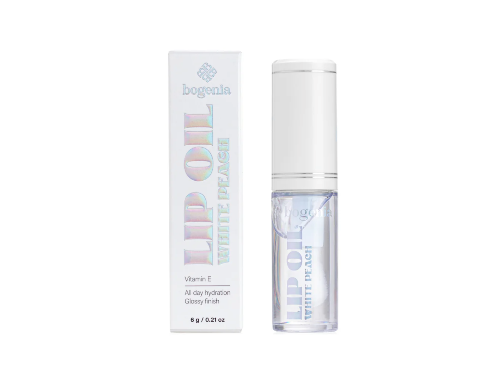Олія для губ Bogenia BG717 Lip Oil White 001 Peach