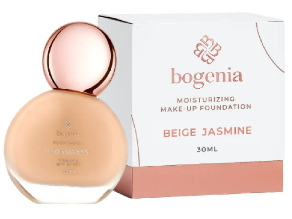 Зволожувальна тональна основа Bogenia BG600 Glossiness Beige Jasmine 005, 30 мл