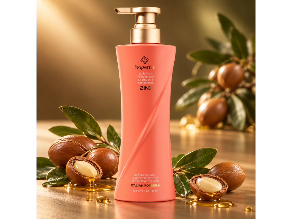 Шампунь і кондиціонер для волосся 2в1 Bogenia Daily Care Professional Shampoo & Conditioner BG460, 500 мл