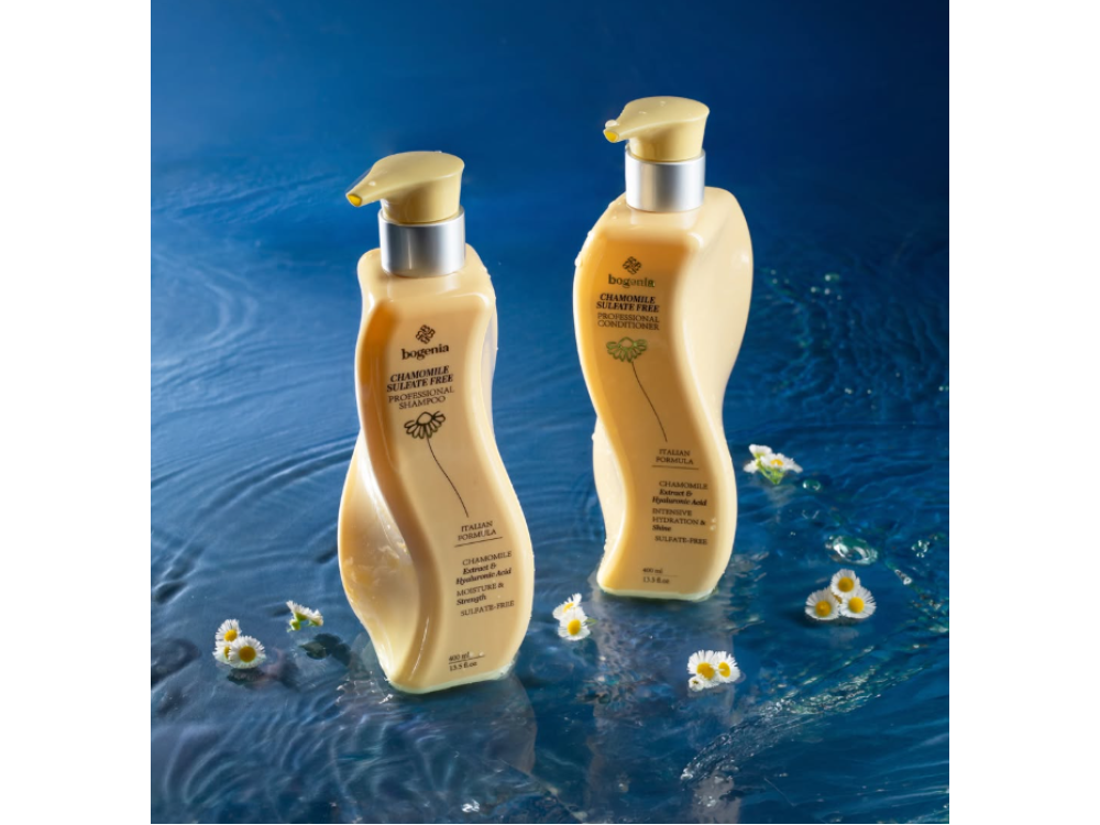 Шампунь для волосся з ромашкою Bogenia BG461 Chamomile Sulfate Free Professional Shampoo 001, 400 мл