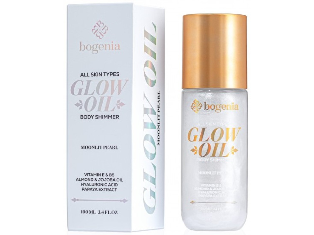 Олія-шимер для тіла Bogenia BG462 Glow Oil Body Shimmer 001 Moonlit Pearl, 100 мл