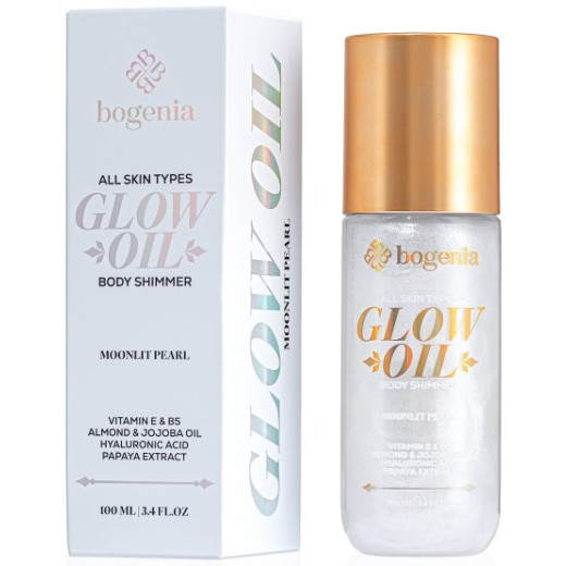 Олія-шимер для тіла Bogenia BG462 Glow Oil Body Shimmer 001 Moonlit Pearl, 100 мл