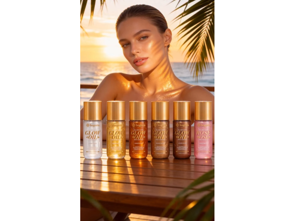 Олія-шимер для тіла Bogenia BG462 Glow Oil Body Shimmer 003 Amber Glow, 100 мл