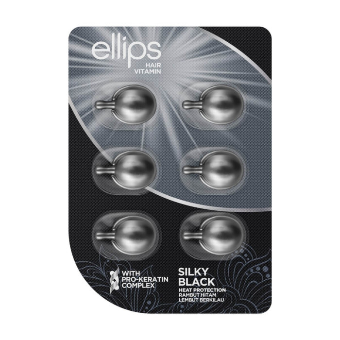 Капсули для волосся Ellips Hair Vitamin Шовкова ніч з Про-Кератиновим Комплексом, 6 шт по 1мл
