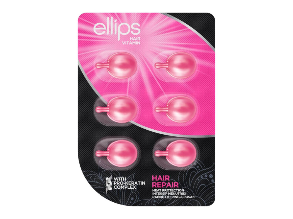 Капсули для відновлення волосся Ellips Hair Vitamin з про-кератиновим комплексом, 6 шт по 1мл