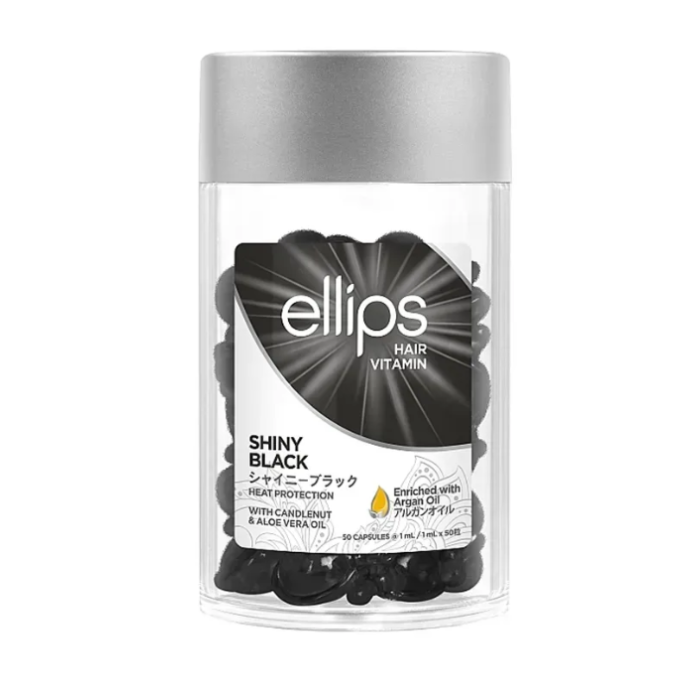 Капсули для зміцнення волосся Ellips Hair Vitamin Нічне сяйво з олією кукуї та алое вера, 50 шт по 1мл