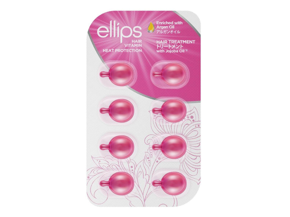 Капсули для зміцнення волосся Ellips Hair Vitamin Терапія для волосся з олією Жожоба, 8 шт по 1мл