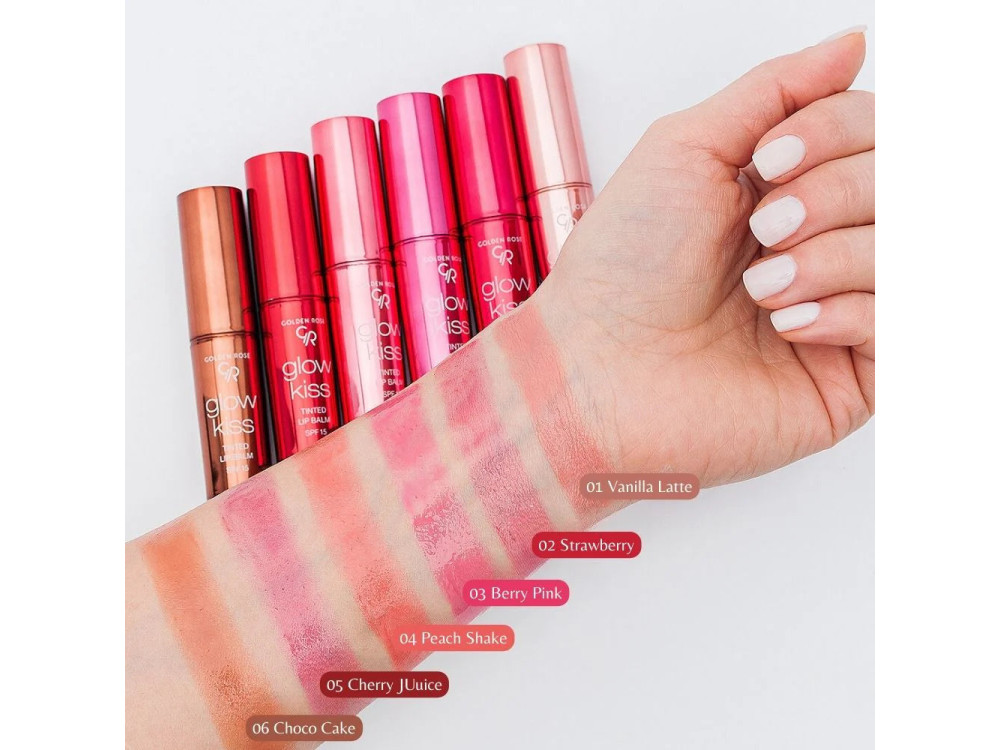 Помада-бальзам-тінт для губ Golden Rose Glow Kiss Tinted Lip Balm SPF 15 06