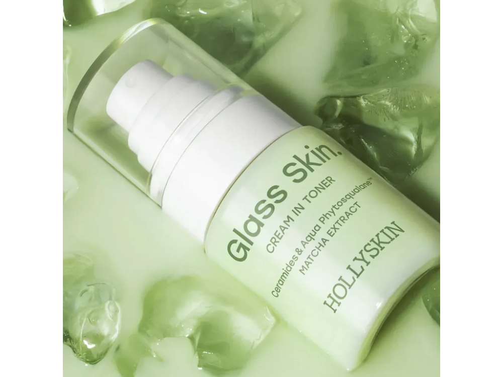 Крем-тонер для обличчя HOLLYSKIN Glass Skin з церамідами та екстрактом матчі, 50мл