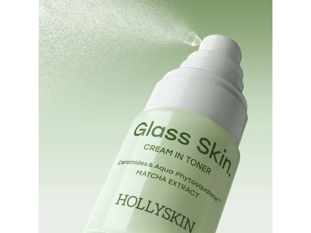 Крем-тонер для обличчя HOLLYSKIN Glass Skin з церамідами та екстрактом матчі, 50мл
