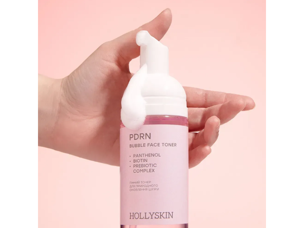 Пінний тонер HOLLYSKIN SALMON DNA PDRN для природного оновлення шкіри,150 мл