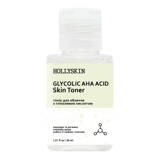 Тонік для обличчя HOLLYSKIN Glycolic AHA Acid Skin 30ml