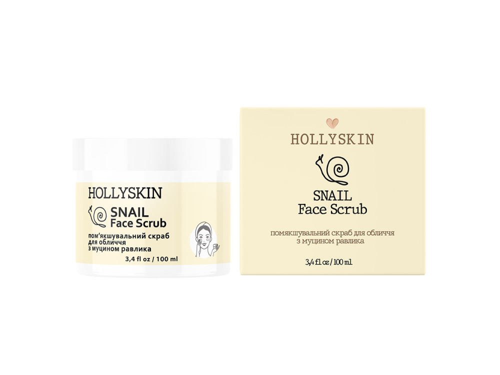 Скраб для обличчя з муцином равлика HOLLYSKIN Snail Face Scrub 100ml