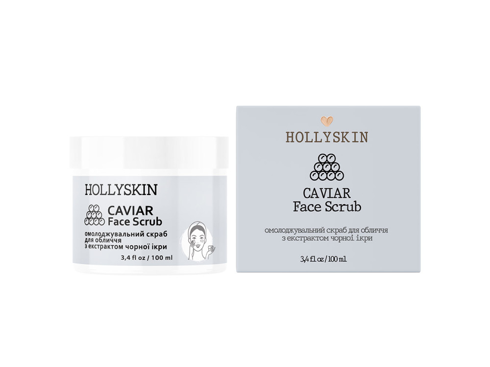 Скраб для обличчя з екстрактом чорної ікри HOLLYSKIN Caviar Face Scrub 100ml