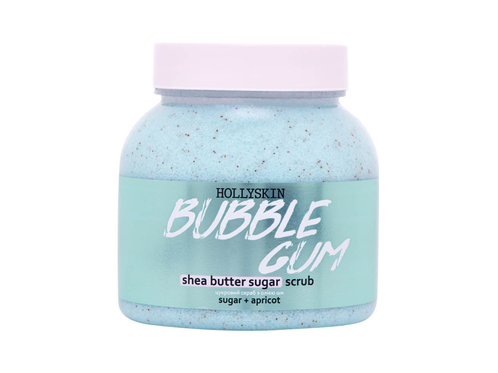 Цукровий скраб з олією ши і перлітом HOLLYSKIN Bubble Gum 350 g