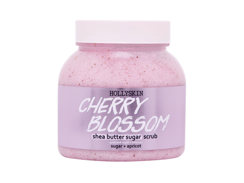Цукровий скраб з олією ши і перлітом HOLLYSKIN Cherry Blossom 350g