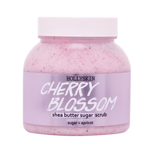 Цукровий скраб з олією ши і перлітом HOLLYSKIN Cherry Blossom 350g