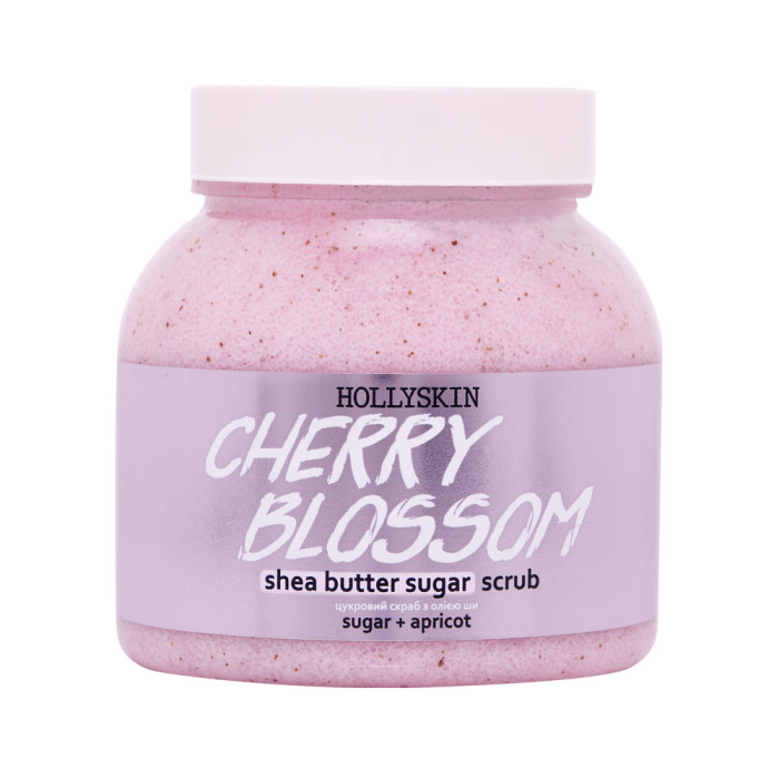 Цукровий скраб з олією ши і перлітом HOLLYSKIN Cherry Blossom, 350 g