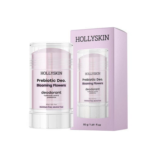 Парфумований дезодорант з гіалуроновою кислотою та пребіотиками HOLLYSKIN Blooming Flowers 50g