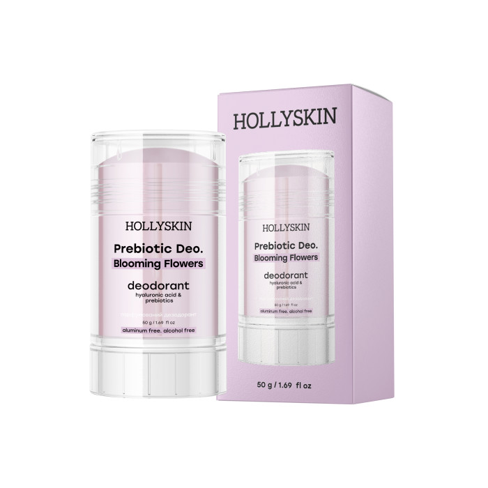 Парфумований дезодорант з гіалуроновою кислотою та пребіотиками HOLLYSKIN Blooming Flowers 50g