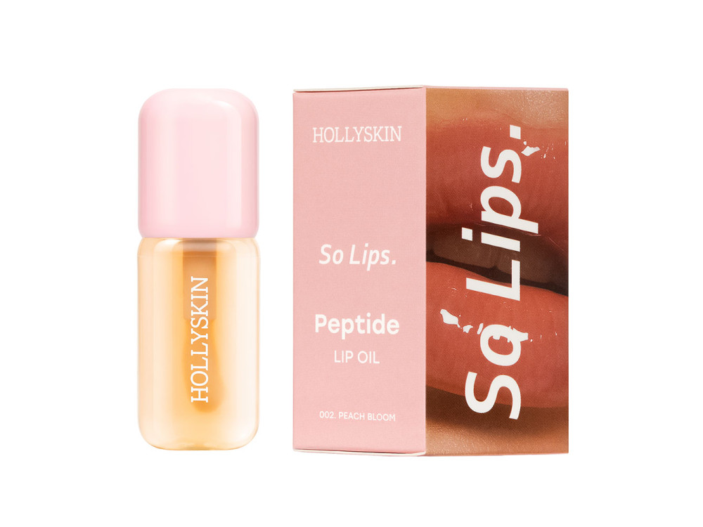 Зволожувальна олія для губ HOLLYSKIN So Lips Peptide Lip Oil 002 Peach Bloom