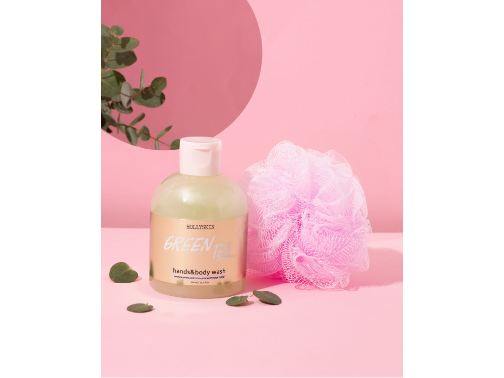 Зволожувальний гель для миття рук і тіла HOLLYSKIN Green Tea 300ml