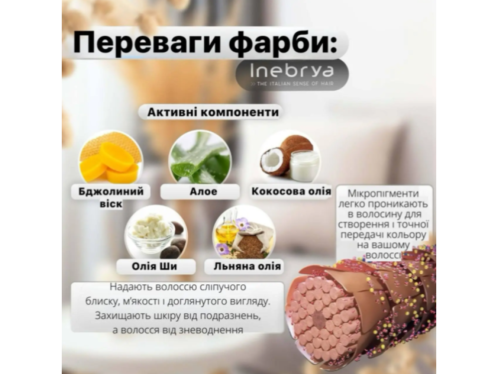 Крем-фарба для волосся Inebrya Color 1/10 синьо-чорний 100 мл