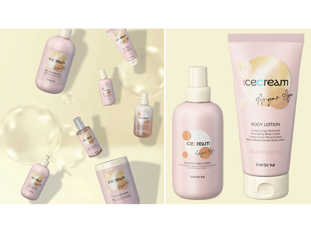 Ароматизований захисний спрей для волосся Inebrya Ice Cream Argan Age Scented Shield Spray 100 мл
