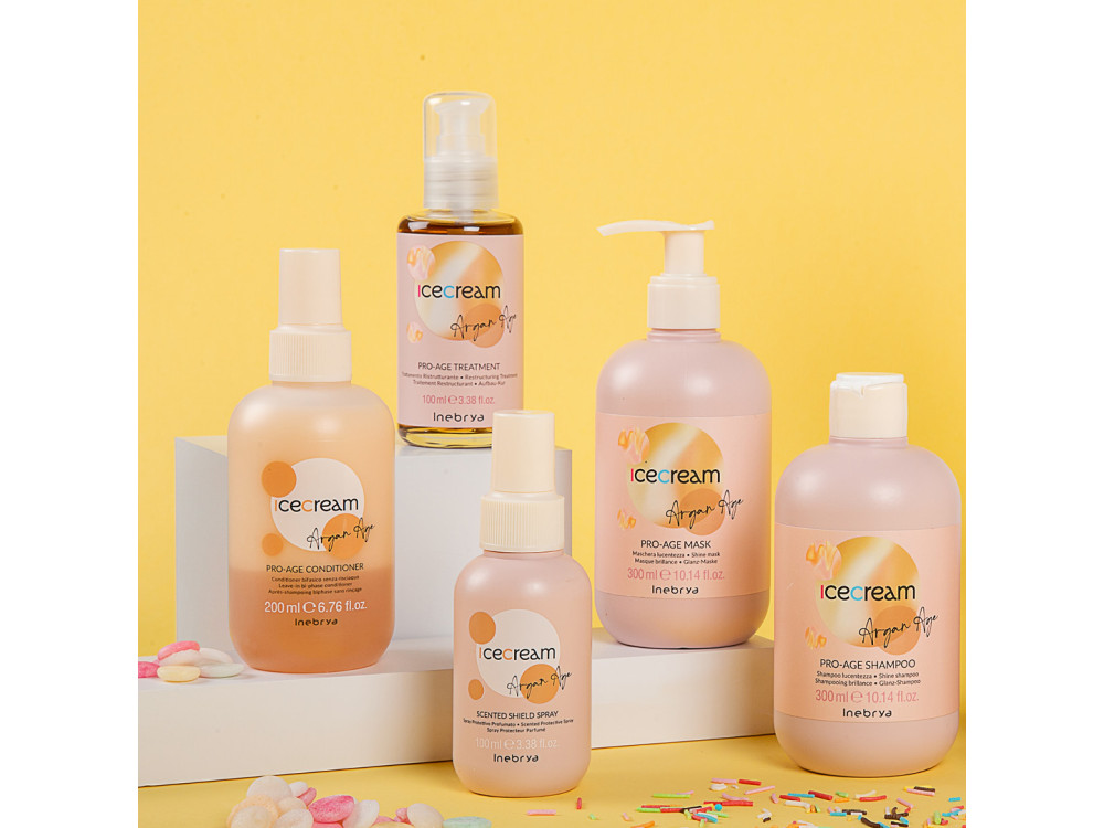 Ароматизований захисний спрей для волосся Inebrya Ice Cream Argan Age Scented Shield Spray 100 мл