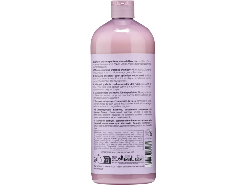 Хелатуючий шампунь для блонду Inebrya blondess blonde miracle shampoo 1000 мл