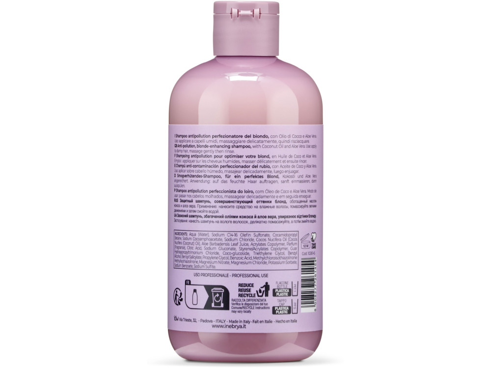 Хелатуючий шампунь для блонду Inebrya blondess blonde miracle shampoo 300 мл