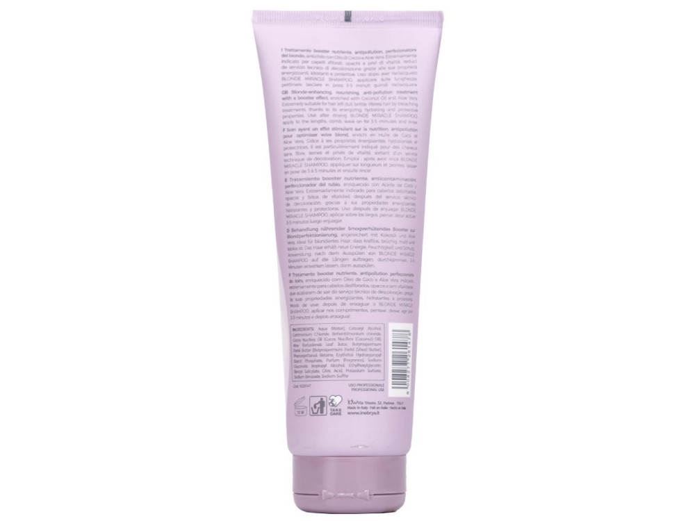 Маска для волосся відтінків блонд Inebrya blondesse blonde miracle nectar 250 мл