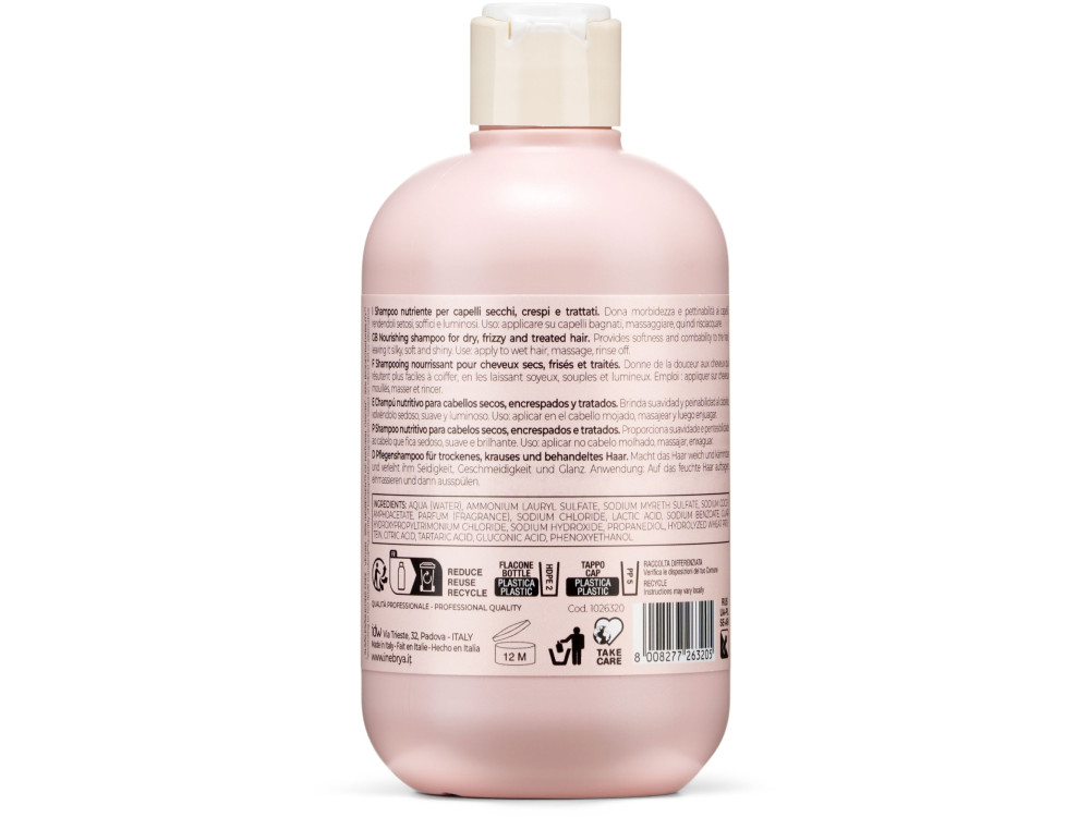 Шампунь для сухого, кучерявого та фарбованого волосся Inebrya dry-t shampoo 300 мл