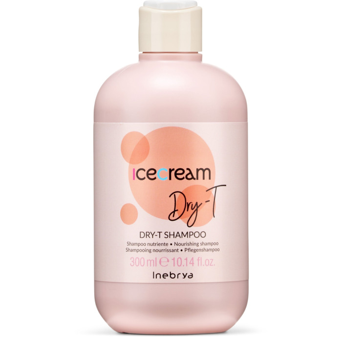 Шампунь для сухого, кучерявого та фарбованого волосся Inebrya dry-t shampoo 300 мл