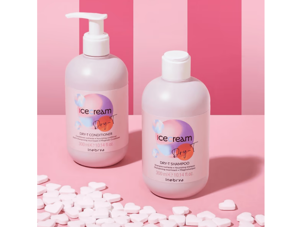 Шампунь для сухого, кучерявого та фарбованого волосся Inebrya dry-t shampoo 300 мл
