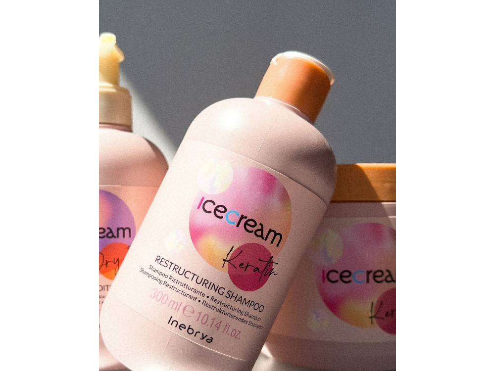 Шампунь відновлюючий з кератином Inebrya Keratin restructuring shampoo with keratin 300 мл
