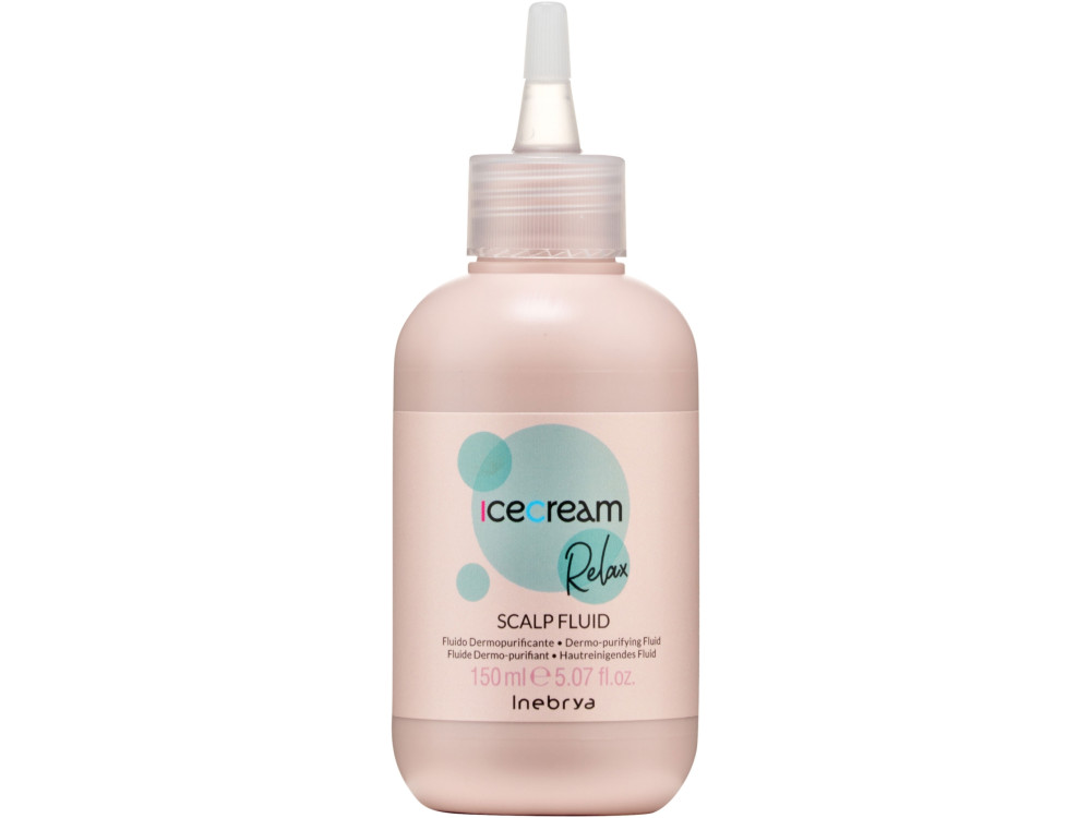 Скраб-флюїд для очищення шкіри голови Inebrya ice cream scalp fluid tri-action dermo-purifiyng 150 мл
