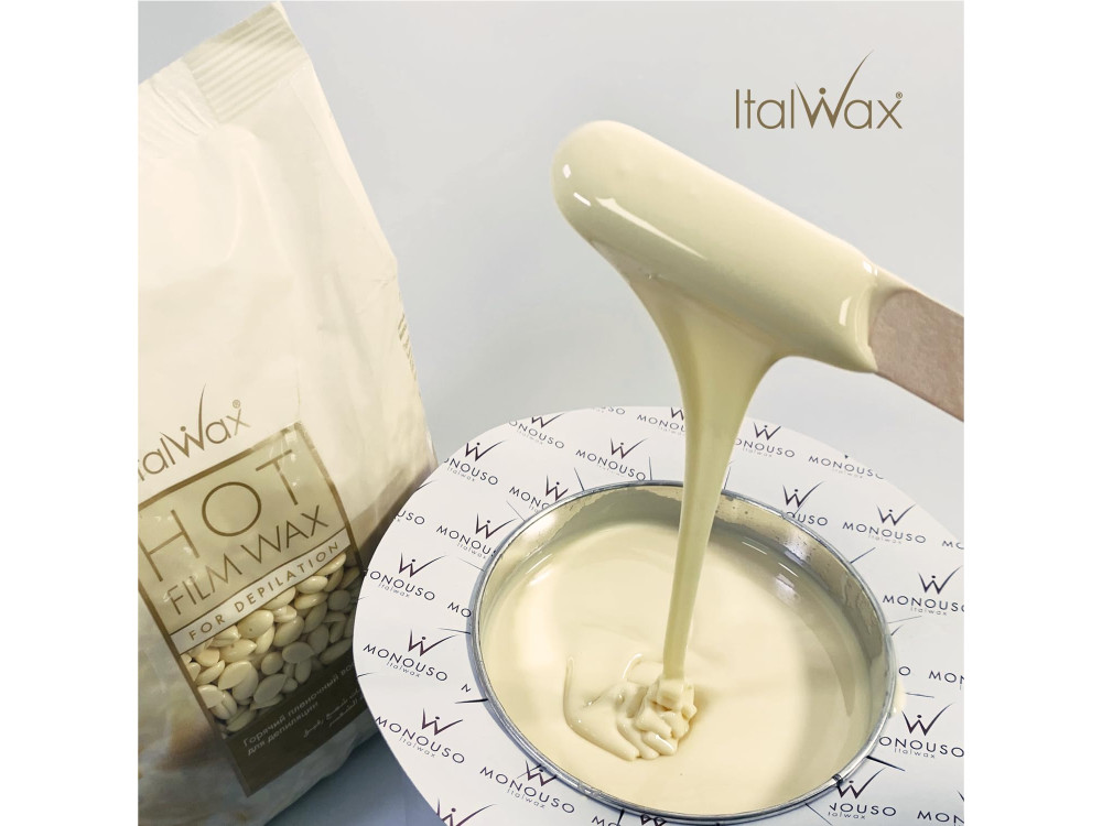 Гарячий плівковий віск в гранулах Italwax 1000г Білий шоколад