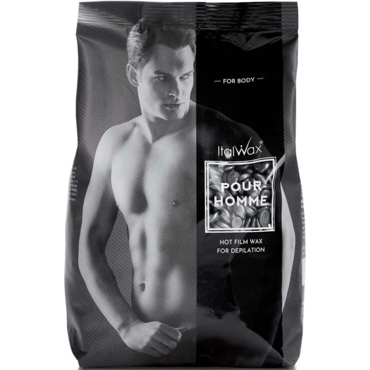 Гарячий плівковий віск в гранулах Italwax 1000г SILVER (Pour Homme) для чоловіків