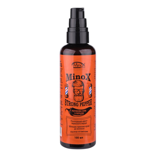 Реп’яхова олія з перцем: для росту волосся/бороди Minox Strong Pepper, 100мл