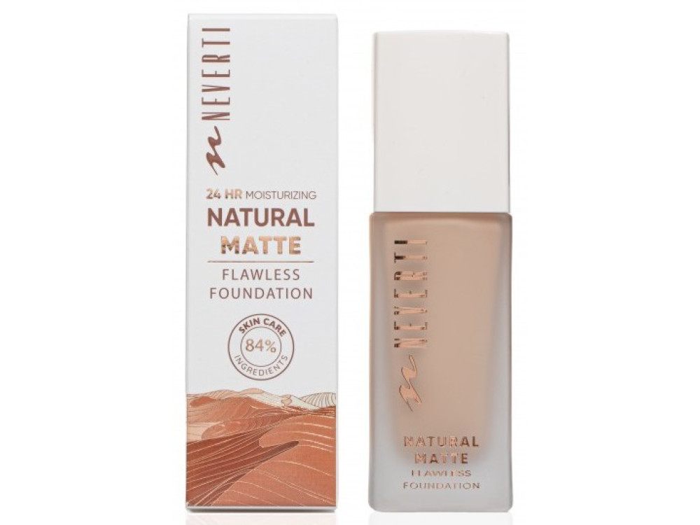 Тональна основа Neverti Natural Matte NP302 001 Porcelain, 32 мл