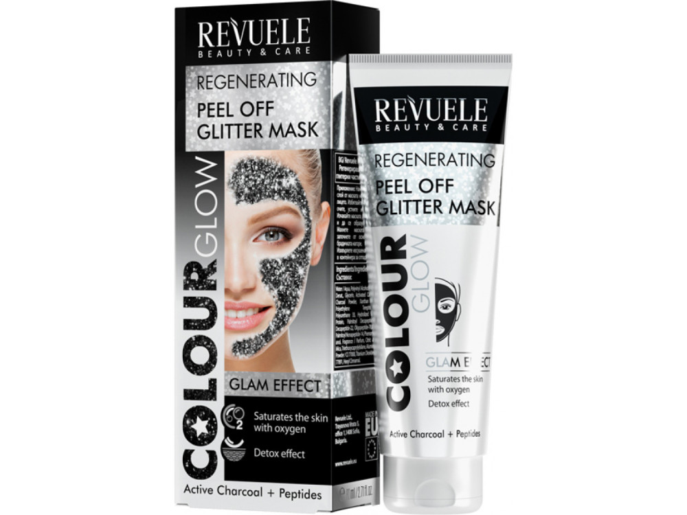 Маска-плівка для обличчя чорна регенеруюча Revuele Color Glow, 80 мл