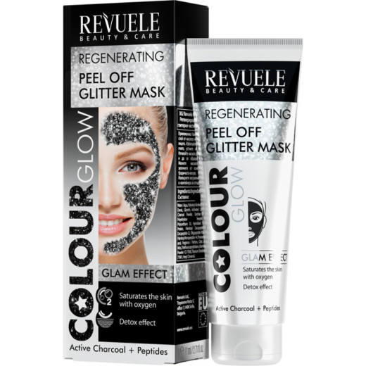 Маска-плівка для обличчя чорна регенеруюча Revuele Color Glow, 80 мл
