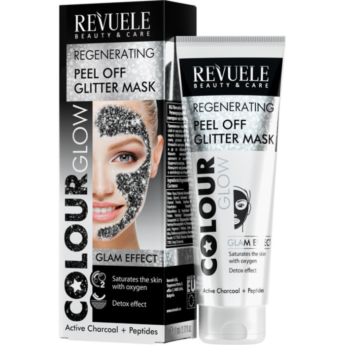 Маска-плівка для обличчя чорна регенеруюча Revuele Color Glow, 80 мл